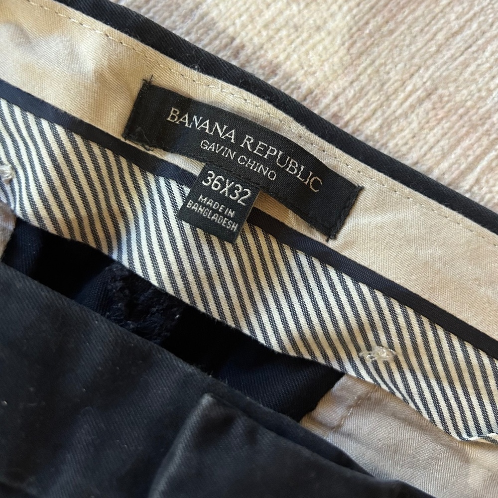 Banana Republic Men’s Gavin Chinos Navy Blue 36/32